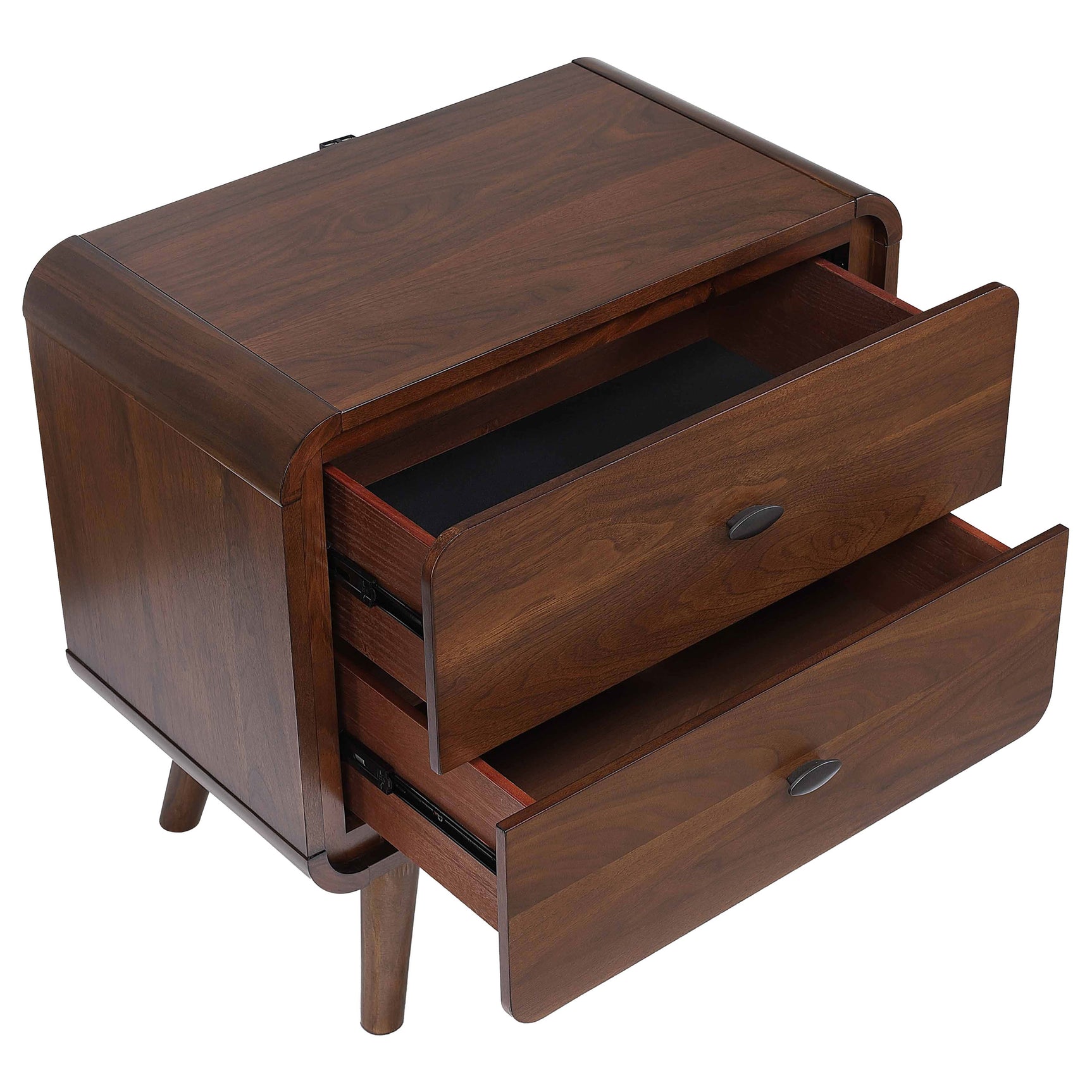 Robyn 2-drawer Nightstand Bedside Table Dark Walnut - Tampa Furniture Outlet