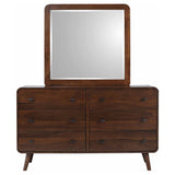 Robyn 6-drawer Dresser with Mirror Dark Walnut - Tampa Furniture Outlet