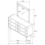 Robyn 6-drawer Dresser with Mirror Dark Walnut - Tampa Furniture Outlet
