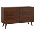 Tampa Furniture Outlet - Coaster - Robyn 6-drawer Bedroom Dresser Dark Walnut - 205133