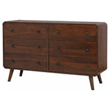 Robyn 6-drawer Bedroom Dresser Dark Walnut - Tampa Furniture Outlet