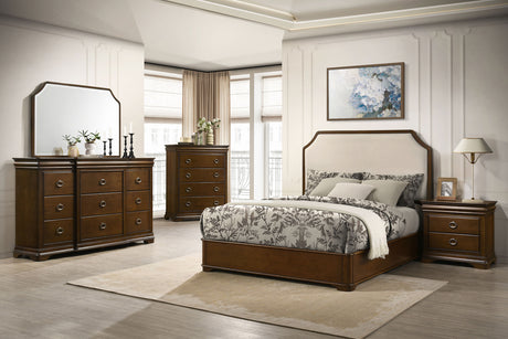 Tampa Furniture Outlet - Coaster - Garland 5-piece Eastern King Bedroom Set Brown Cherry - 205301KE-S5