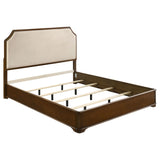 Tampa Furniture Outlet - Coaster - Garland 58-inch Eastern King Panel Bed Cream Brown Cherry - 205301KE