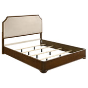 Tampa Furniture Outlet - Coaster - Garland 58-inch Eastern King Panel Bed Cream Brown Cherry - 205301KE