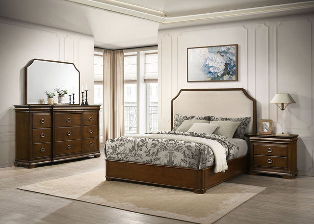 Tampa Furniture Outlet - Coaster - Garland 4-piece Queen Bedroom Set Brown Cherry - 205301Q-S4