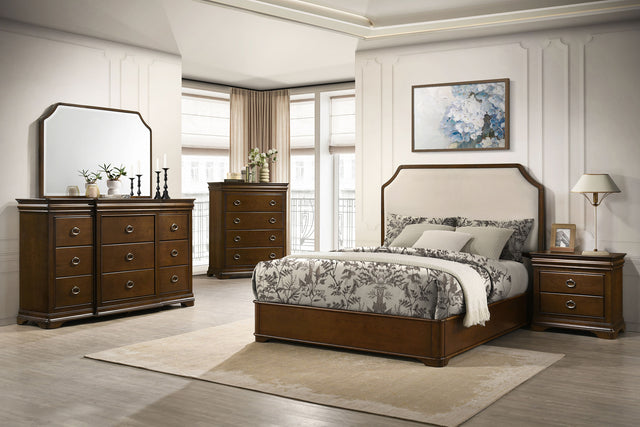 Tampa Furniture Outlet - Coaster - Garland 5-piece Queen Bedroom Set Brown Cherry - 205301Q-S5