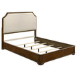 Tampa Furniture Outlet - Coaster - Garland 58-inch Queen Panel Bed Cream and Brown Cherry - 205301Q
