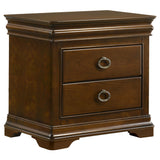 Tampa Furniture Outlet - Coaster - Garland 2-drawer Nightstand Bedside Table Brown Cherry - 205302