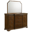 Tampa Furniture Outlet - Coaster - Garland 9-drawer Bedroom Dresser with Mirror Brown Cherry - 205303M