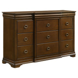 Tampa Furniture Outlet - Coaster - Garland 9-drawer Bedroom Dresser Cabinet Brown Cherry - 205303