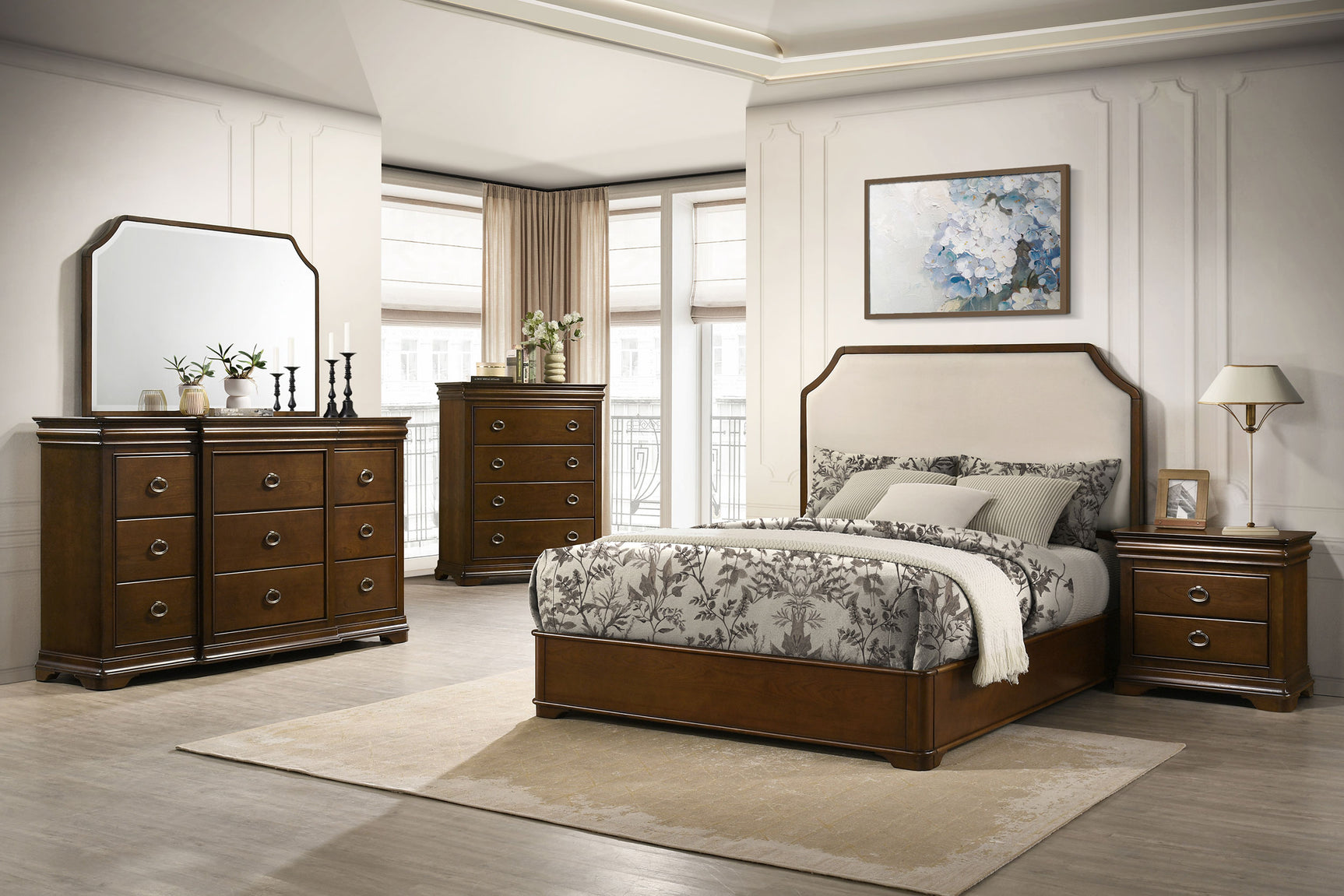 Garland 4-drawer Bedroom Chest of Drawers Brown Cherry