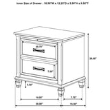 Franco 4-piece Queen Bedroom Set Distressed White - Tampa Furniture Outlet