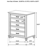 Franco 5-piece Queen Bedroom Set Distressed White - Tampa Furniture Outlet