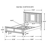 Franco 4-piece Queen Bedroom Set Distressed White - Tampa Furniture Outlet