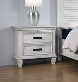 Franco 2-drawer Nightstand Distressed White - Tampa Furniture Outlet