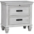 Tampa Furniture Outlet - Coaster - Franco 2-drawer Nightstand Distressed White - 205332