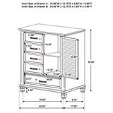 Franco 5-drawer Door Chest Distressed White - Tampa Furniture Outlet