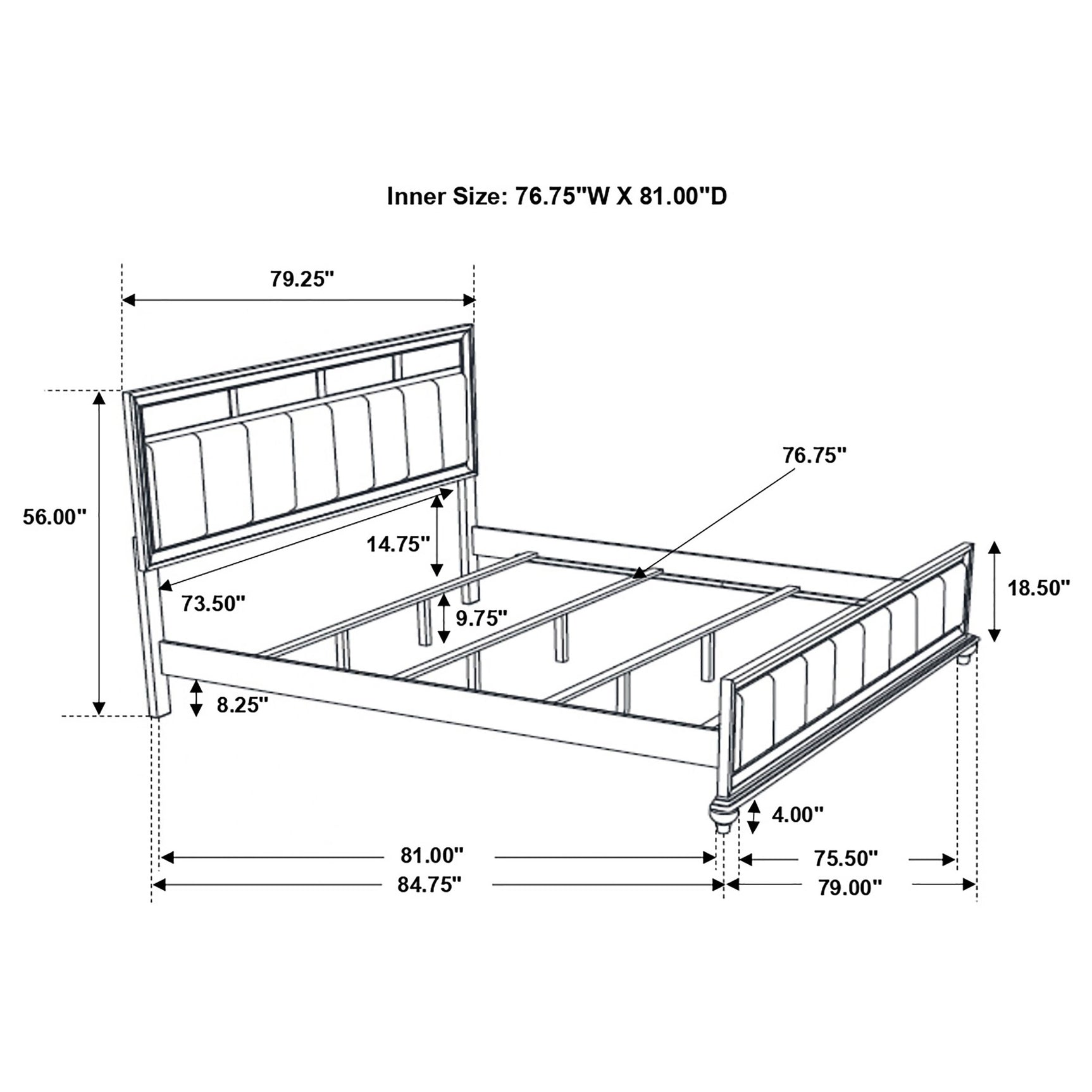 Barzini 5-piece Eastern King Bedroom Set White - Tampa Furniture Outlet