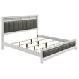 Tampa Furniture Outlet - Coaster - Barzini Wood Eastern King Panel Bed White - 205891KE