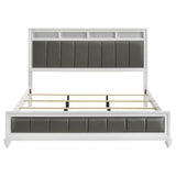 Barzini Wood Eastern King Panel Bed White - Tampa Furniture Outlet