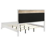 Barzini Wood Eastern King Panel Bed White - Tampa Furniture Outlet