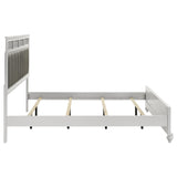 Barzini Wood Eastern King Panel Bed White - Tampa Furniture Outlet