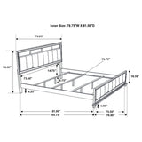 Barzini Wood Eastern King Panel Bed White - Tampa Furniture Outlet