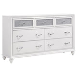 Barzini 4-piece California King Bedroom Set White - Tampa Furniture Outlet