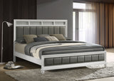 Barzini Wood California King Panel Bed White - Tampa Furniture Outlet