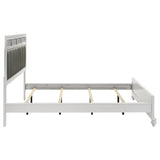 Barzini Wood California King Panel Bed White - Tampa Furniture Outlet