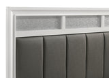 Barzini Wood California King Panel Bed White - Tampa Furniture Outlet