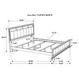Barzini Wood California King Panel Bed White - Tampa Furniture Outlet