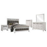 Barzini 5-piece Queen Bedroom Set White - Tampa Furniture Outlet