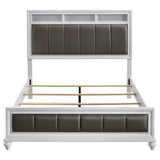 Barzini Wood Queen Panel Bed White - Tampa Furniture Outlet