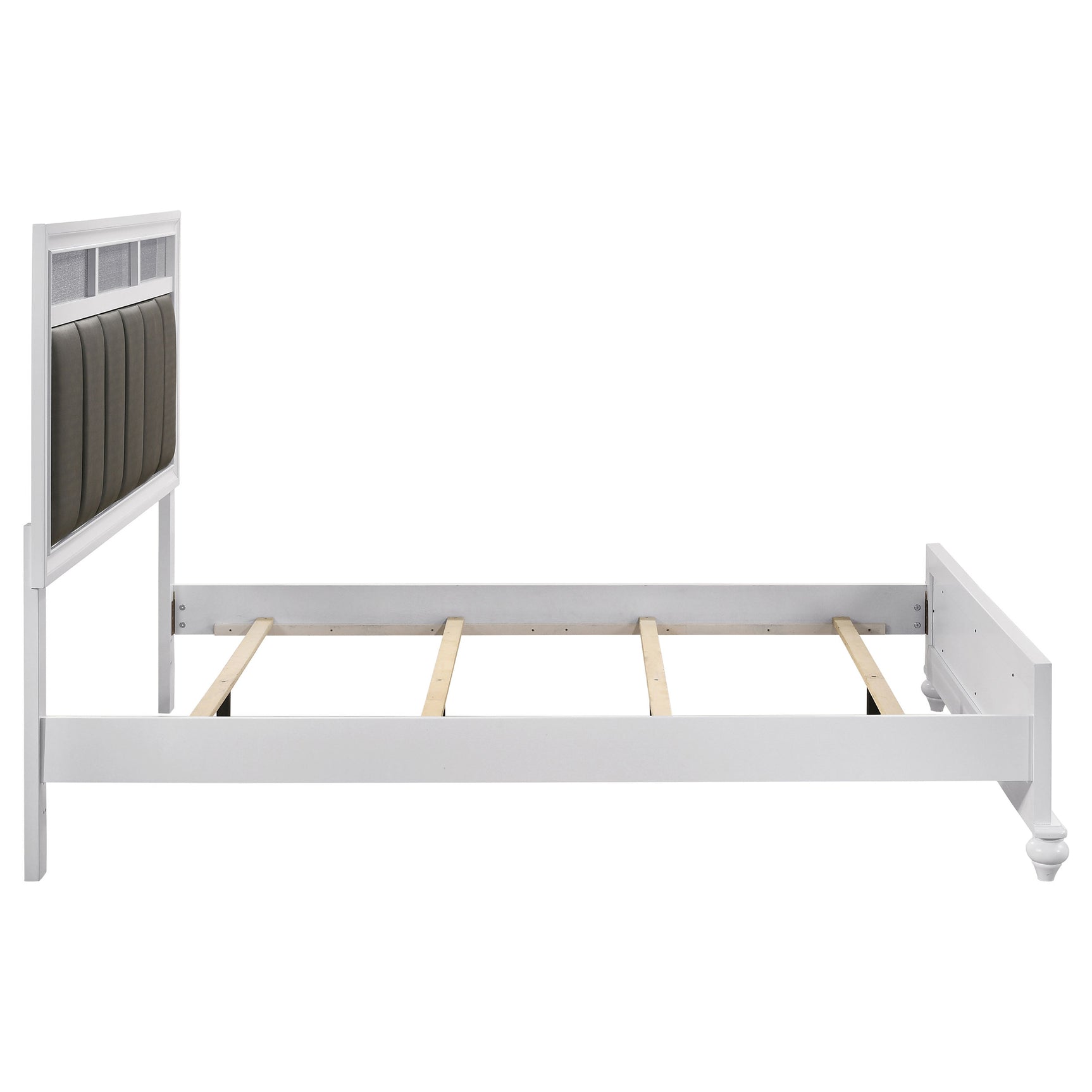 Barzini Wood Queen Panel Bed White - Tampa Furniture Outlet