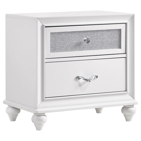 Tampa Furniture Outlet - Coaster - Barzini 2-drawer Nightstand White - 205892
