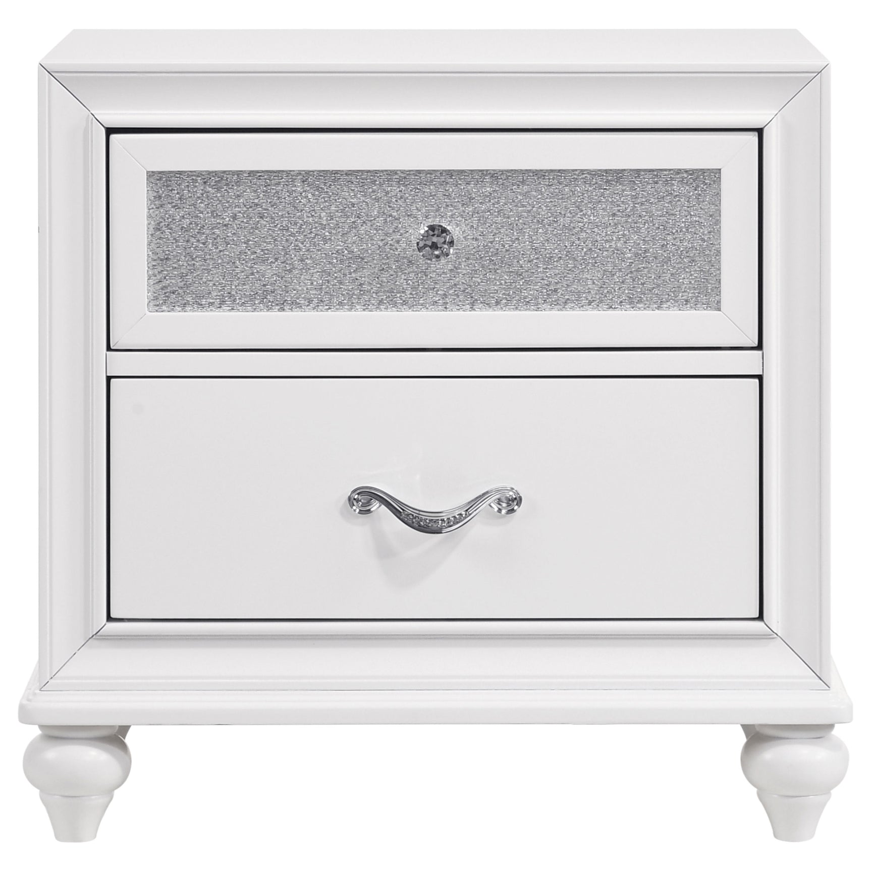 Barzini 2-drawer Nightstand White - Tampa Furniture Outlet