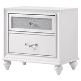 Barzini 2-drawer Nightstand White - Tampa Furniture Outlet