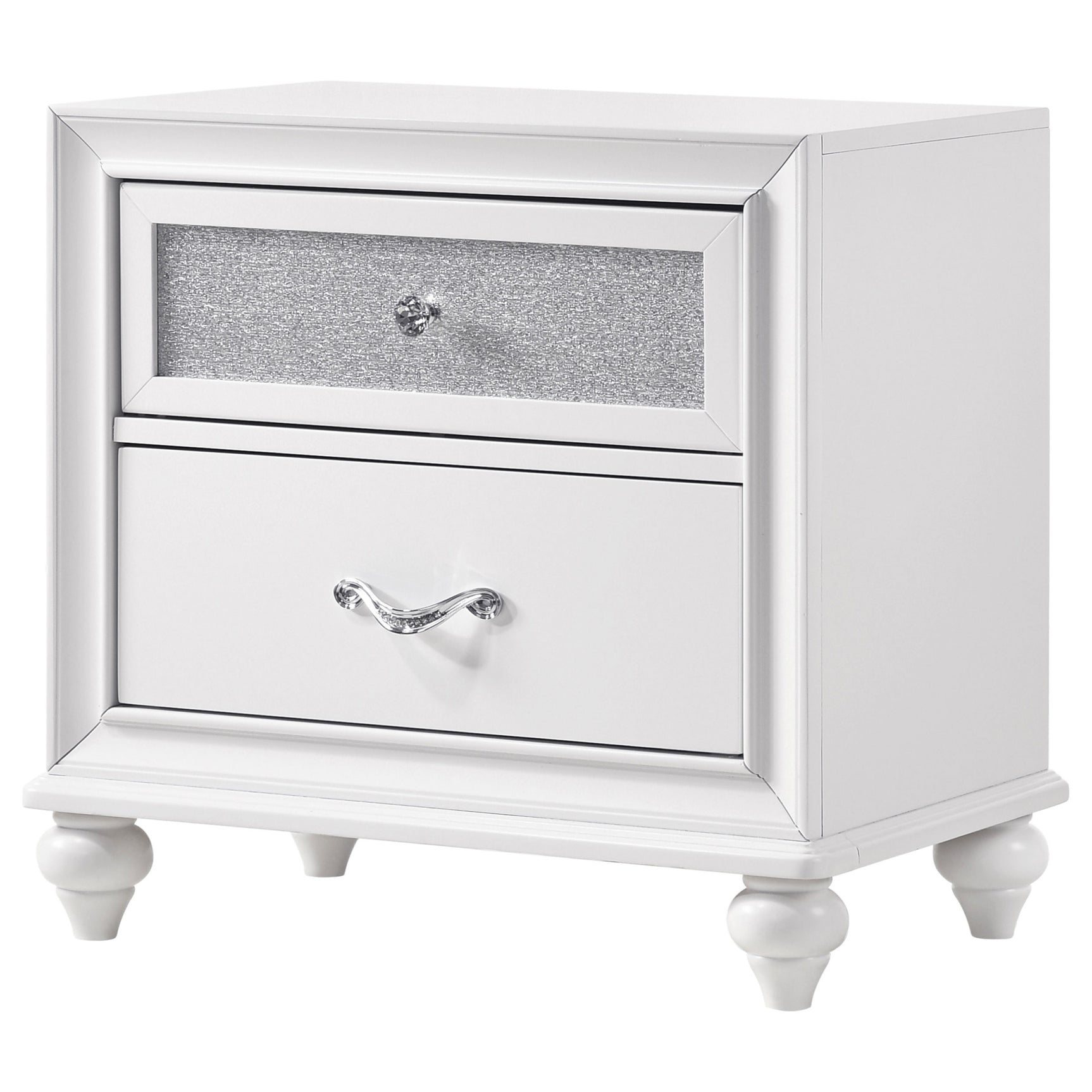 Barzini 2-drawer Nightstand White - Tampa Furniture Outlet