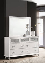 Barzini 7-drawer Dresser with Mirror White - Tampa Furniture Outlet
