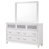 Barzini 7-drawer Dresser with Mirror White - Tampa Furniture Outlet