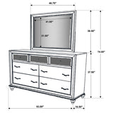 Barzini 7-drawer Dresser with Mirror White - Tampa Furniture Outlet