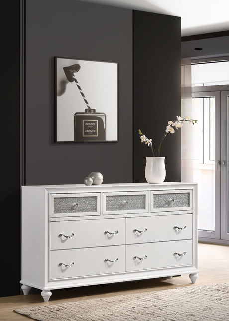 Barzini 7-drawer Dresser White - Tampa Furniture Outlet