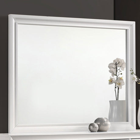 Barzini Dresser Mirror White - Tampa Furniture Outlet
