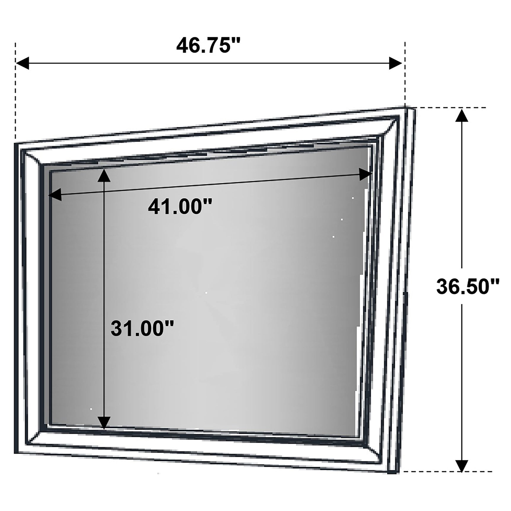 Barzini Dresser Mirror White - Tampa Furniture Outlet