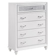 Tampa Furniture Outlet - Coaster - Barzini 5-drawer Bedroom Chest White - 205895