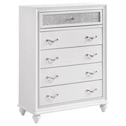Tampa Furniture Outlet - Coaster - Barzini 5-drawer Bedroom Chest White - 205895