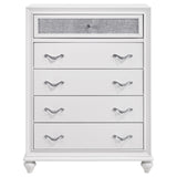 Barzini 5-drawer Bedroom Chest White - Tampa Furniture Outlet