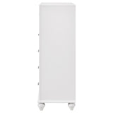 Barzini 5-drawer Bedroom Chest White - Tampa Furniture Outlet