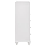 Barzini 5-drawer Bedroom Chest White - Tampa Furniture Outlet